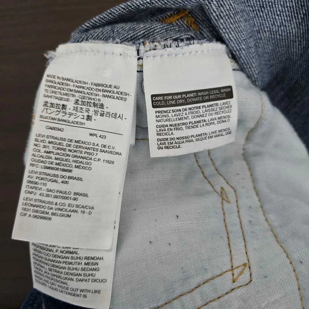 Levis 505 Regular Fit Straight Leg Jeans Mens 36x29 Medium‎ Wash Blue Denim